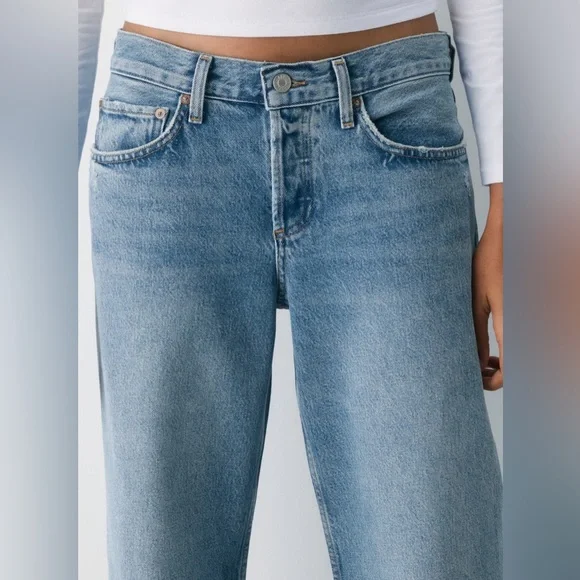 AGOLDE Low Rise Loose Jean NWT in Vault - Picture 3 of 6